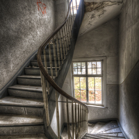 Buy canvas prints of RIP to the stairs by Nathan Wright