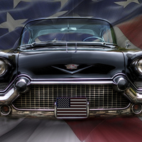 Buy canvas prints of Black Caddy. by Nathan Wright