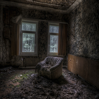 Buy canvas prints of Over looked sofa by Nathan Wright