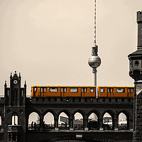 Buy canvas prints of Tower and a train by Nathan Wright