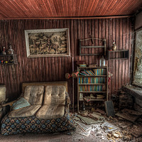 Buy canvas prints of Forgotten living room by Nathan Wright