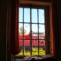 Buy canvas prints of Train window by Nathan Wright