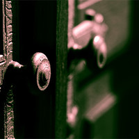 Buy canvas prints of Old door handle by Nathan Wright