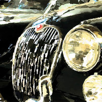 Buy canvas prints of Classic Jag by Nathan Wright