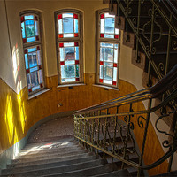 Buy canvas prints of Post office stairs by Nathan Wright