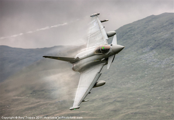An RAF Typhoon low level Picture Board by Rory Trappe