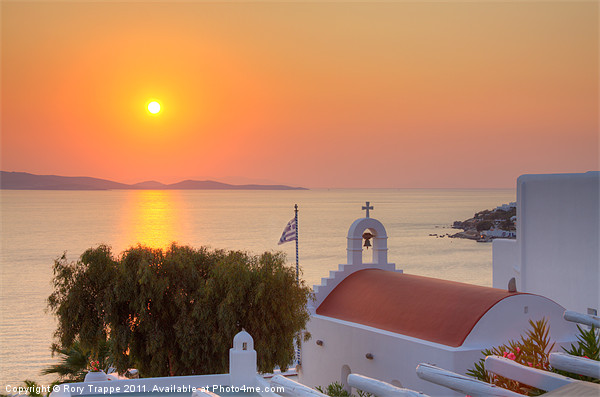 Mykonos sunset from Agios Ioannis Picture Board by Rory Trappe