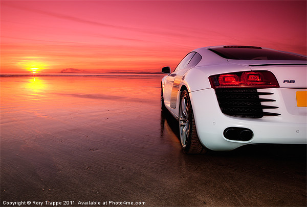 R8 on a beach - side view Picture Board by Rory Trappe