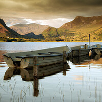 Buy canvas prints of Fishing boats on Llyn Nantlle by Rory Trappe