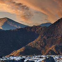 Buy canvas prints of A view of Crib Goch from Glyder fach by Rory Trappe