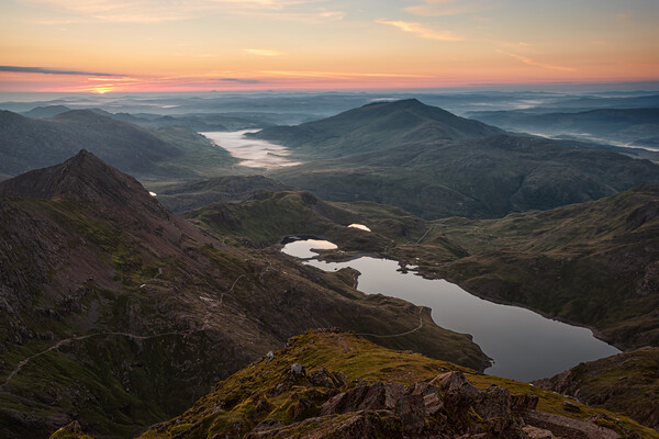 View from the Summit of Yr Wyddfa (Snowdon) Picture Board by Rory Trappe