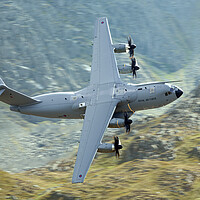 Buy canvas prints of A400M in the Ogwen Valley by Rory Trappe