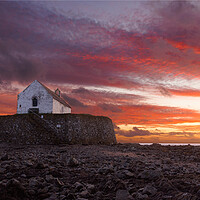 Buy canvas prints of St Cwyfan's church by Rory Trappe