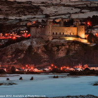 Buy canvas prints of Harlech castle winter 2010 by Rory Trappe