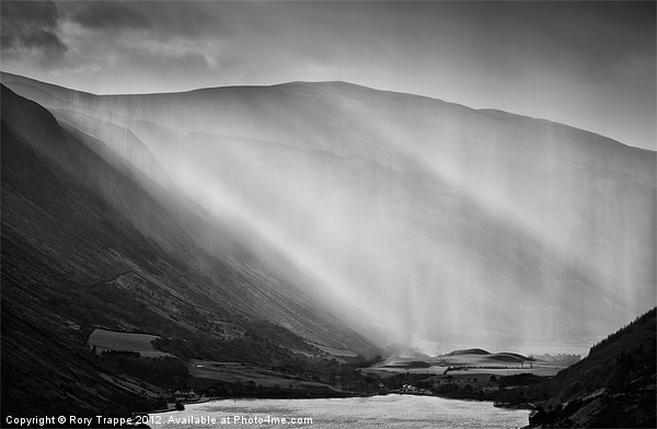 Heavy showers over Tal y Llyn Picture Board by Rory Trappe