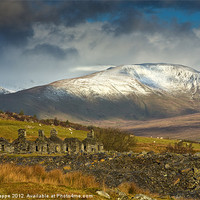 Buy canvas prints of Capel Curig quarry cottages by Rory Trappe