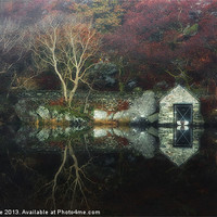 Buy canvas prints of Dinas boathouse by Rory Trappe
