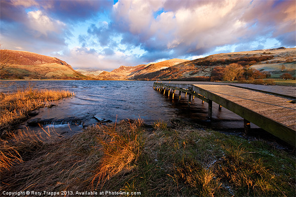 Llyn Nantlle Uchaf with jetty Picture Board by Rory Trappe