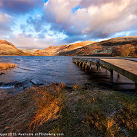 Buy canvas prints of Llyn Nantlle Uchaf with jetty by Rory Trappe