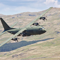 Buy canvas prints of Hercules low flying in Wales by Rory Trappe