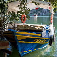 Buy canvas prints of Dalyan river boat by Rory Trappe
