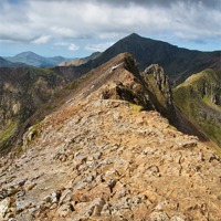 Buy canvas prints of Start of the Crib Goch ridge by Rory Trappe