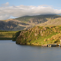 Buy canvas prints of Llyn Dywarchen boathouse by Rory Trappe