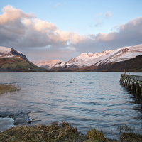 Buy canvas prints of  Llyn Nantlle in the middle of Winter by Rory Trappe