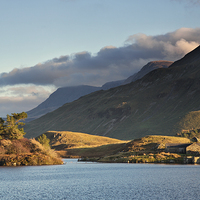 Buy canvas prints of  Creggenen lake and Cader Idris by Rory Trappe