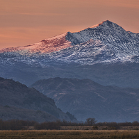 Buy canvas prints of  Snowdon from the Cob by Rory Trappe