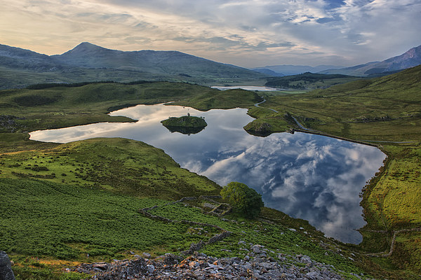  Llyn Dywarchen- wide view Picture Board by Rory Trappe