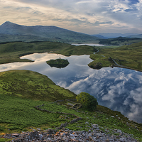 Buy canvas prints of  Llyn Dywarchen- wide view by Rory Trappe