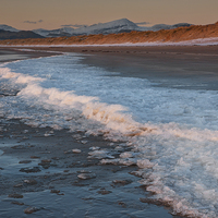 Buy canvas prints of  Ice on Harlech beach by Rory Trappe