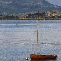 Buy canvas prints of  Fishing boat at Borth y Gest by Rory Trappe