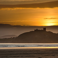 Buy canvas prints of Criccieth sunset by Rory Trappe