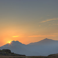 Buy canvas prints of Snowdon sunset by Rory Trappe
