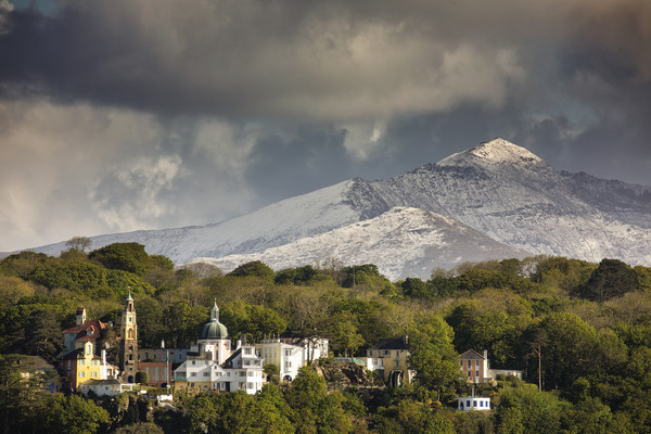 Portmeirion with Snowdon in the background  Picture Board by Rory Trappe