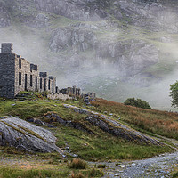 Buy canvas prints of The remains of Cwmorthin cottages by Rory Trappe