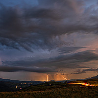 Buy canvas prints of Lightning over the Vale of Ffestiniog by Rory Trappe