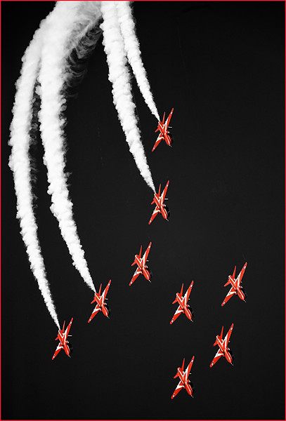 Reds on Black Picture Board by Rory Trappe