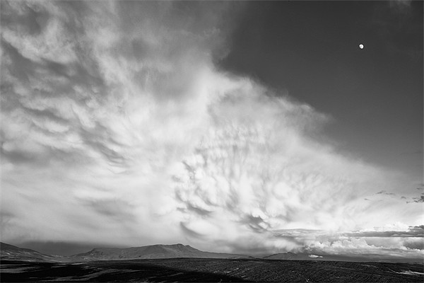Tail end of a storm BW Picture Board by Rory Trappe
