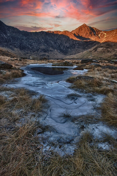 Snowdon and the frozen pond Picture Board by Rory Trappe