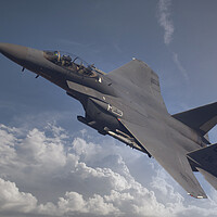 Buy canvas prints of F15 climbing by Rory Trappe