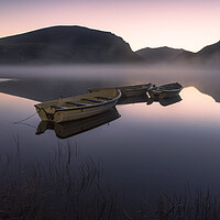 Buy canvas prints of Fishing boats at Llyn Nantlle by Rory Trappe