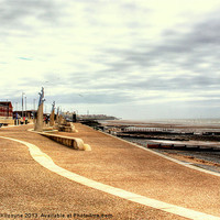 Buy canvas prints of Cold Day on Cleveleys Promenade by Jacqui Kilcoyne