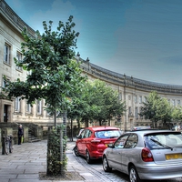 Buy canvas prints of Le Mans Crescent, Bolton. by Jacqui Kilcoyne