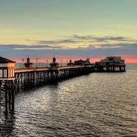 Buy canvas prints of North Pier at Sunset by Jacqui Kilcoyne