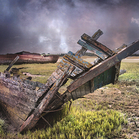 Buy canvas prints of Skipool Wreck by Irene Burdell