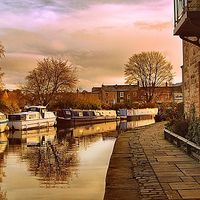 Buy canvas prints of  Dawn at Skipton . by Irene Burdell