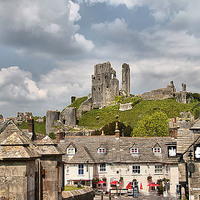 Buy canvas prints of  Corfe Castle Ruins. by Irene Burdell